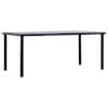 vidaXL s&ouml;&ouml;gilaud, must ja betoonhall, 180 x 90 x 75 cm, MDF