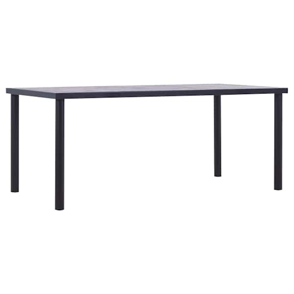 vidaXL s&ouml;&ouml;gilaud, must ja betoonhall, 180 x 90 x 75 cm, MDF