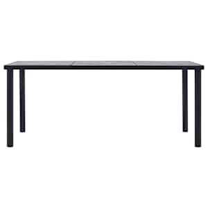 Jídelní stůl černý a betonově šedý 200 x 100 x 75 cm MDF - obrázek 2