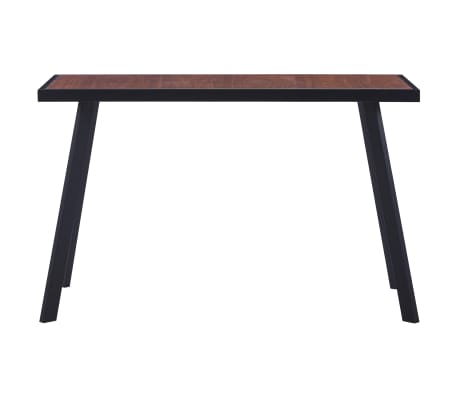 vidaXL Spisebord m&oslash;rk trefarge og svart 120x60x75 cm MDF