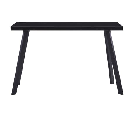 vidaXL Table &agrave; manger Noir 120x60x75 cm Verre tremp&eacute;