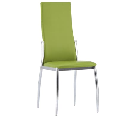 vidaXL Dining Chairs 2 pcs Green Faux Leather