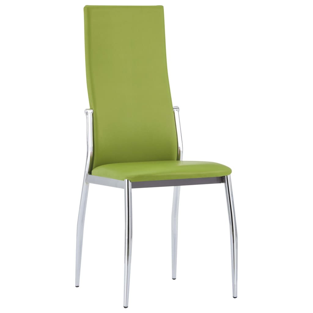 vidaXL Ruokapöydän tuolit 4 kpl vihreä keinonahka
