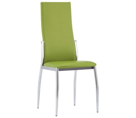 vidaXL Ruokapöydän tuolit 4 kpl vihreä keinonahka