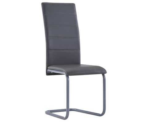 Grey cantilever store chairs