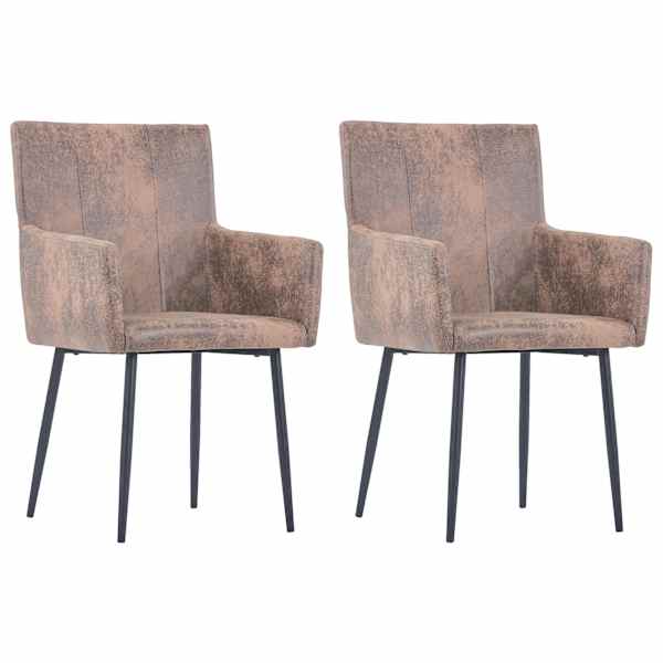 vidaXL k&auml;etugedega s&ouml;&ouml;gitoolid 2 tk kunstnahk (ainult UK/FI/IE/NO)