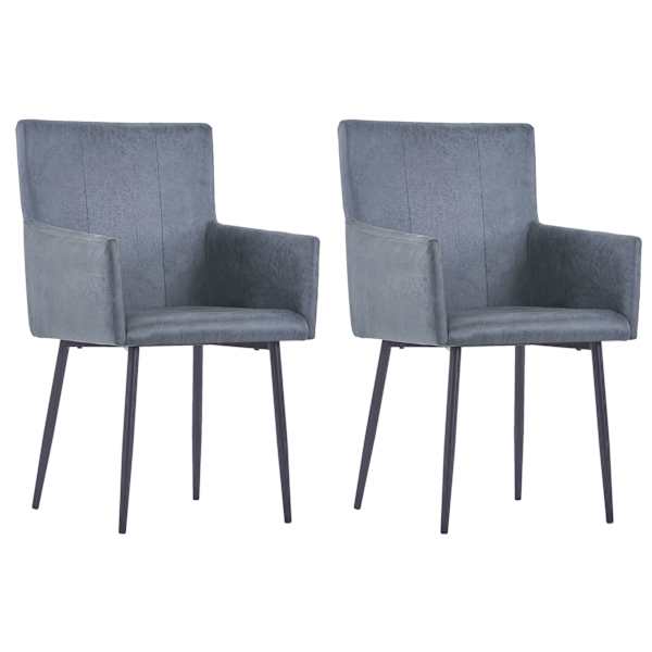 vidaXL k&auml;etugedega s&ouml;&ouml;gitoolid 2 tk kunstnahk (ainult UK/FI/IE/NO)