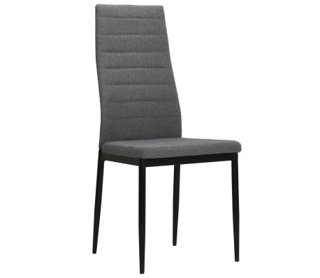 vidaXL Dining Chairs 4 pcs Light Gray Fabric