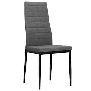 vidaXL Dining Chairs 4 pcs Light Gray Fabric