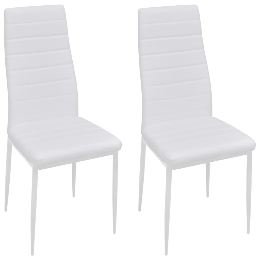 

vidaXL Dining Chairs 2 pcs White Faux Leather