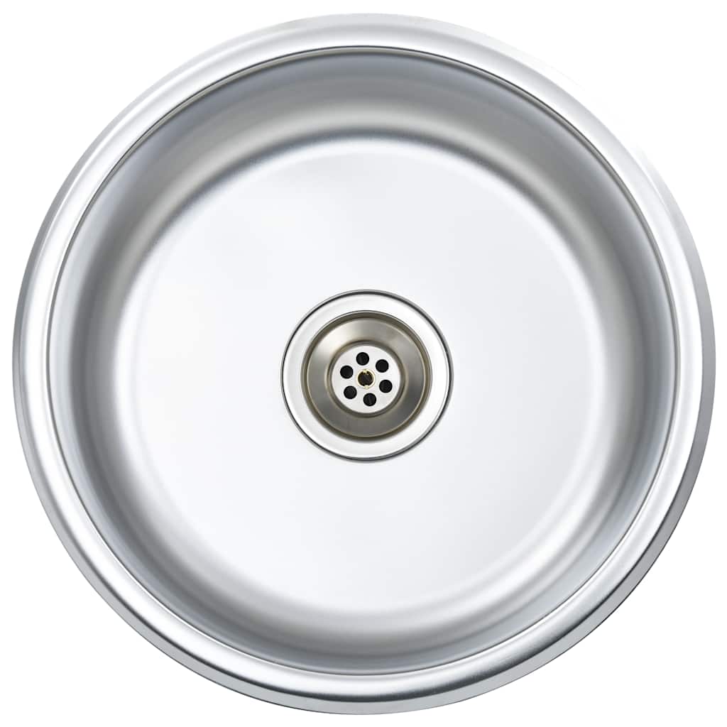 

vidaXL Kitchen Sink with Strainer and Trap Stainless Steel