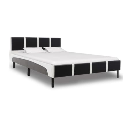 en.casa /® Lit en m/étal 120x200 noir cadre