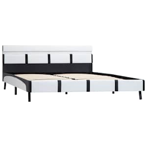 Rám postele s LED světlem bílý umělá kůže 120 x 200 cm - obrázek 3