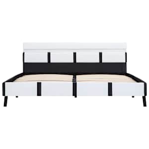 Rám postele s LED světlem bílý umělá kůže 120 x 200 cm - obrázek 4