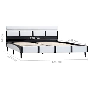 Rám postele s LED světlem bílý umělá kůže 120 x 200 cm - obrázek 9