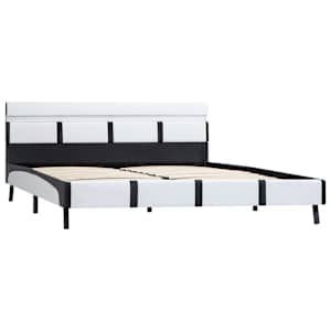Rám postele s LED světlem bílý umělá kůže 140 x 200 cm - obrázek 4