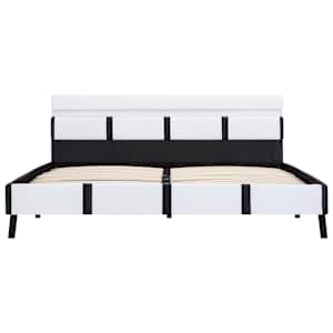 Rám postele s LED světlem bílý umělá kůže 140 x 200 cm - obrázek 5