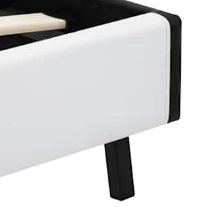 Rám postele s LED světlem bílý umělá kůže 140 x 200 cm - obrázek 8