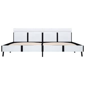 Rám postele s LED světlem bílý umělá kůže 180 x 200 cm - obrázek 4