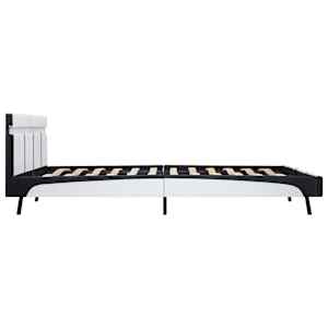 Rám postele s LED světlem bílý umělá kůže 180 x 200 cm - obrázek 5