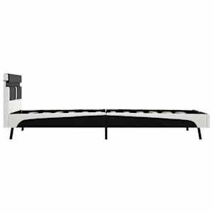 Rám postele s LED světlem černý umělá kůže 90 x 200 cm - obrázek 5