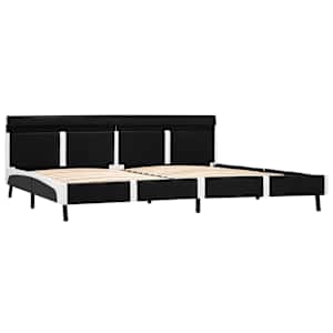 Rám postele s LED světlem černý umělá kůže 180 x 200 cm - obrázek 3