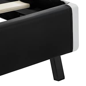Rám postele s LED světlem černý umělá kůže 180 x 200 cm - obrázek 7
