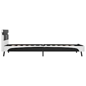Rám postele s LED světlem šedý umělá kůže 90 x 200 cm - obrázek 6