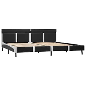 Rám postele s LED světlem šedý umělá kůže 180 x 200 cm - obrázek 3