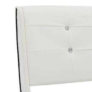 Rám postele bílý umělá kůže 90 x 200 cm - obrázek 5
