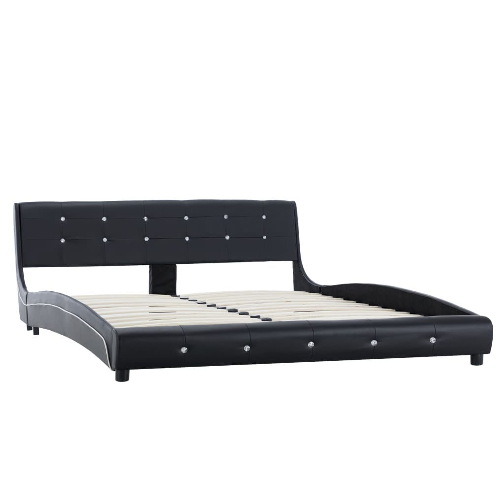 

vidaXL Bedframe kunstleer zwart 160x200 cm