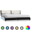  vidaXL fekete és fehér LED-es műbőr ágykeret 180 x 200 cm termék 2. képe