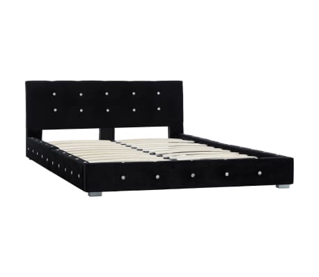 vidaXL Cadru de pat, negru, 120 x 200 cm, catifea
