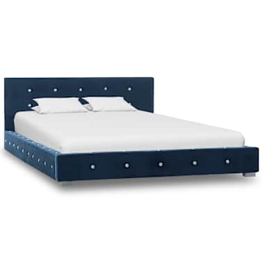 vidaXL Estructura de cama de terciopelo azul 120x200 cm Vidaxl Estructura De Cama De Terciopelo Azul 120x200 Cm con