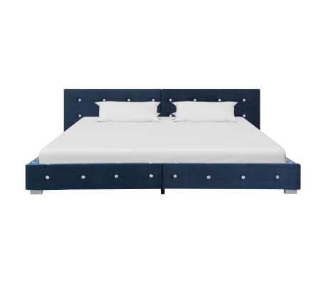 vidaXL Cadru de pat, albastru, 160 x 200 cm, catifea
