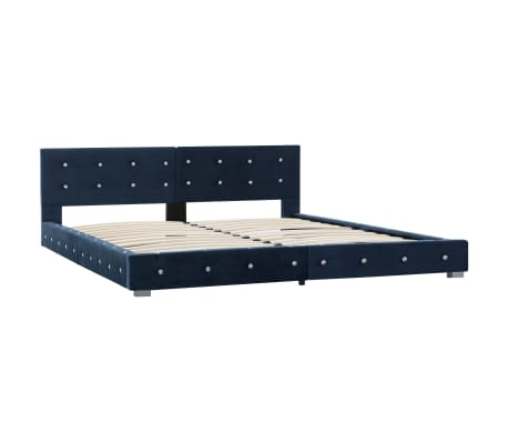 vidaXL Bedframe fluweel blauw 180x200 cm