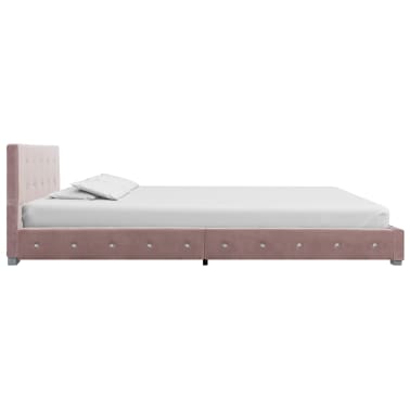 vidaXL Estructura de cama de terciopelo rosa 120x200 cm Vidaxl Estructura De Cama De Terciopelo Azul 120x200 Cm con