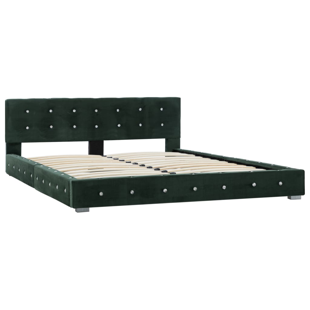 

vidaXL Bedframe fluweel groen 140x200 cm