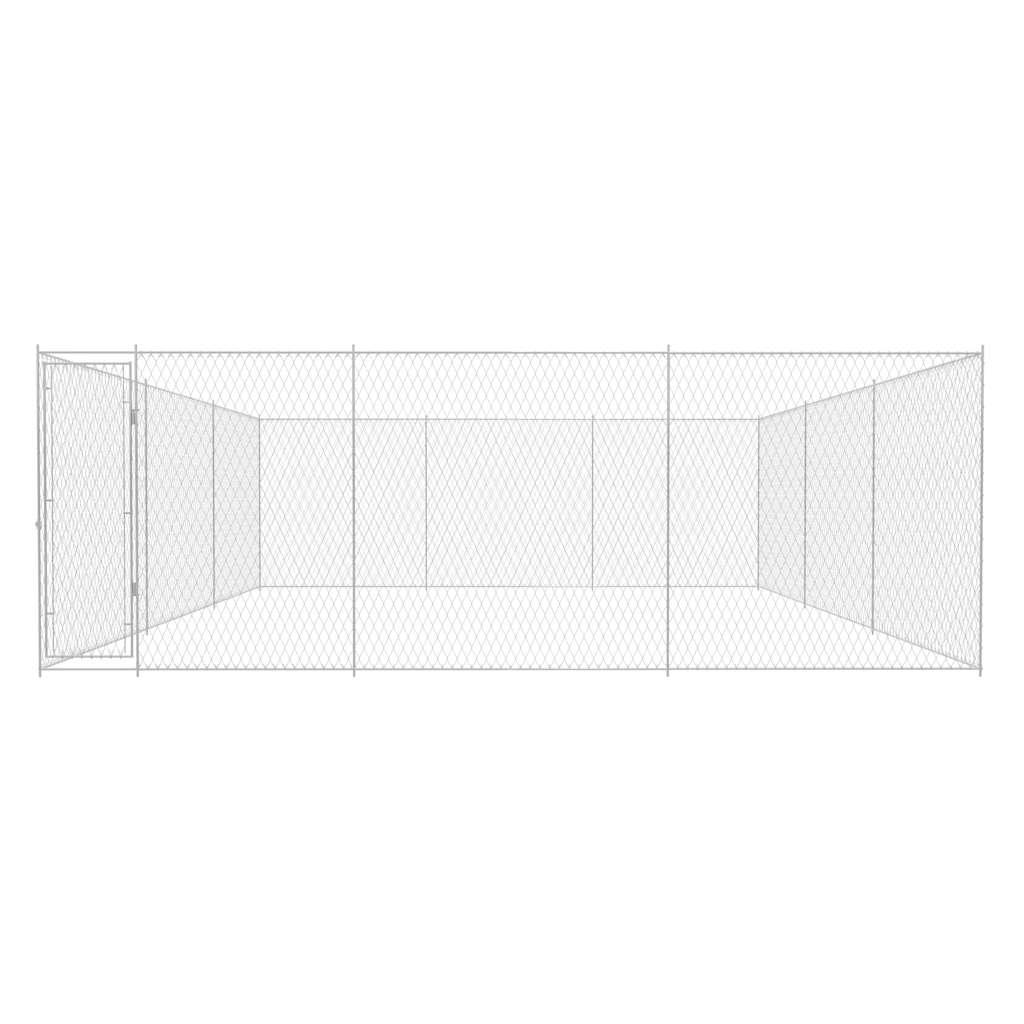 vidaXL Vonkajšia voliéra pre psy, pozinkovaná oceľ 570x570x185 cm