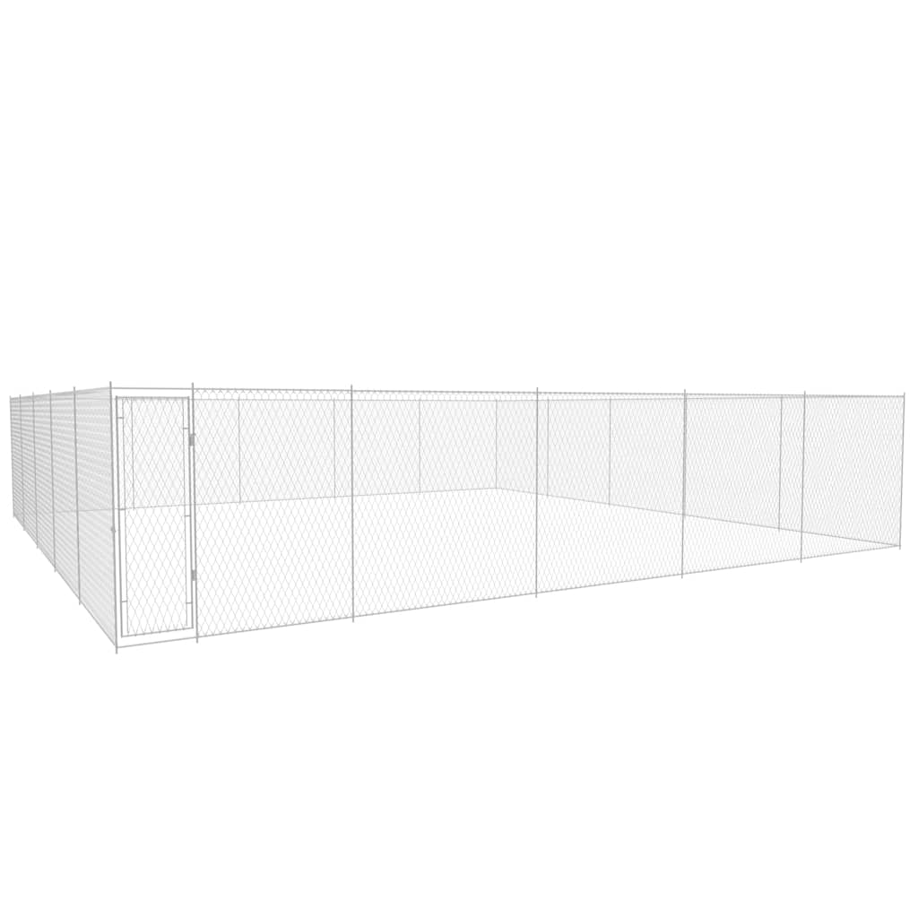 vidaXL Padoc pentru câini de exterior, 950x950x185 cm, oțel galvanizat