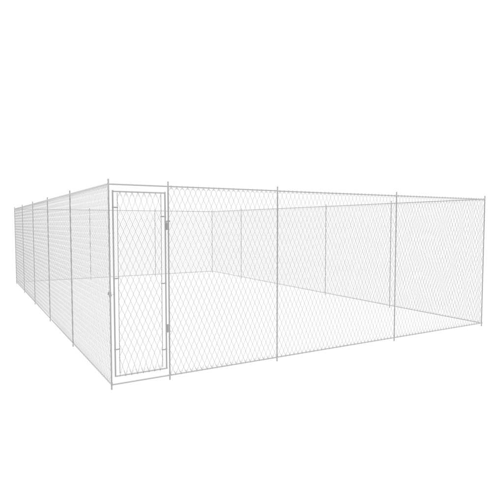 

vidaXL Outdoor Dog Kennel Galvanized Steel 374"x224.4"x72.8"