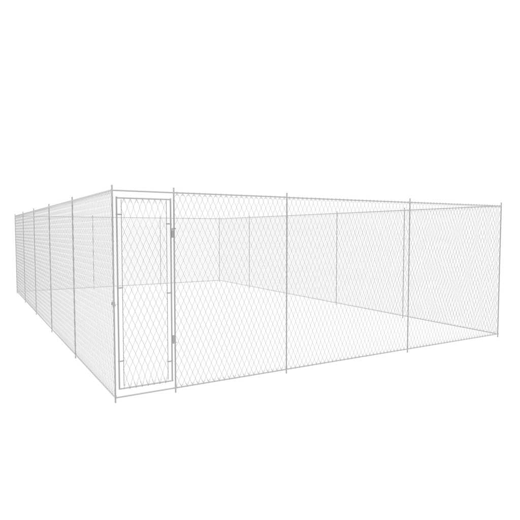 vidaXL udendørs hundeløbegård galvaniseret stål 950x570x185 cm