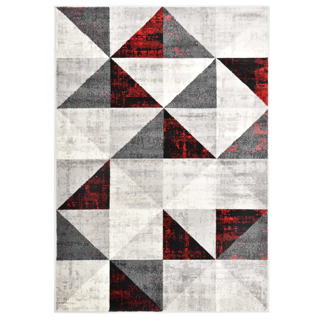 vidaXL Matto musta ja punainen 80×150 cm PP