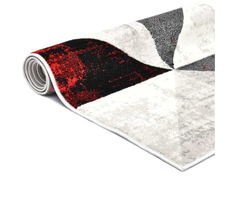vidaXL fekete-piros PP szőnyeg 140 x 200 cm