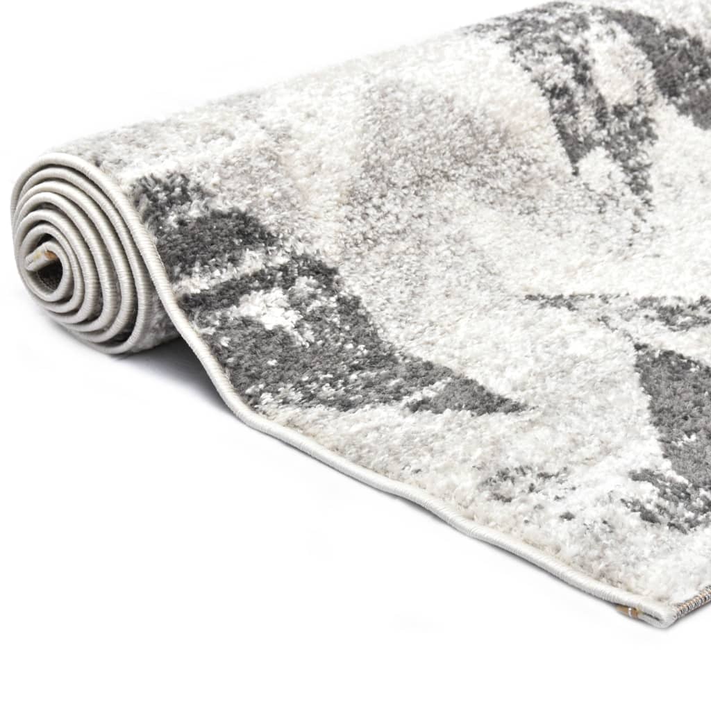 vidaXL Rug Grey and White 120x170 cm PP