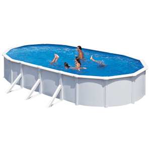 KWAD Schwimmbad Steely Deluxe Oval 6,1 x 3,6 x 1,2 m