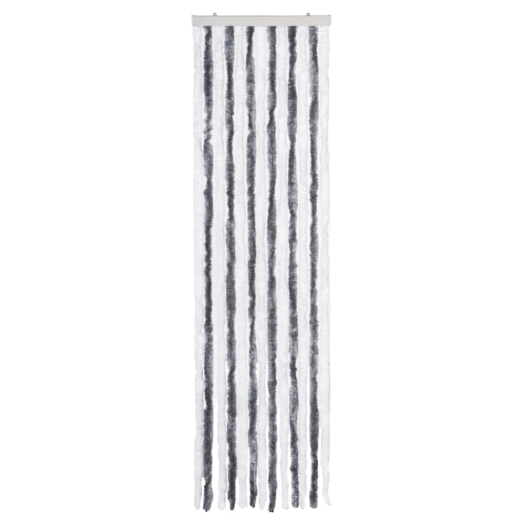 Thumbnail - vidaXL Insektenschutz-Vorhang Grau und Weiß 56x185 cm Chenille