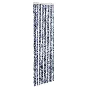 vidaXL putukakardin sinine, valge ja h&otilde;bedane 56 x 185 cm &scaron;enill