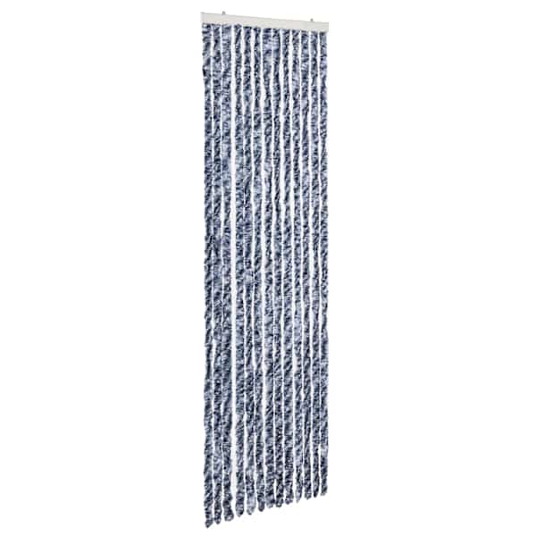 vidaXL putukakardin sinine, valge ja h&otilde;bedane 56 x 185 cm &scaron;enill