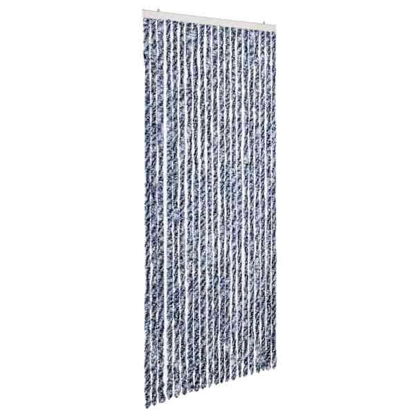 vidaXL putukakardin sinine, valge ja h&otilde;bedane 90 x 220 cm &scaron;enill